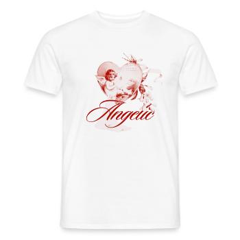 Vintage Engel Design „Angelic“ - Männer T-Shirt - Weiß - Vorne - AI Model Male 178 dark (178cm)