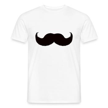 Schnurrbart - Männer T-Shirt - Weiß - Vorne - AI Model Male 178 dark (178cm)