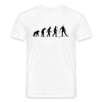 Biathlon Evolution - Männer T-Shirt - Weiß - Vorne - AI Model Male 178 dark (178cm)
