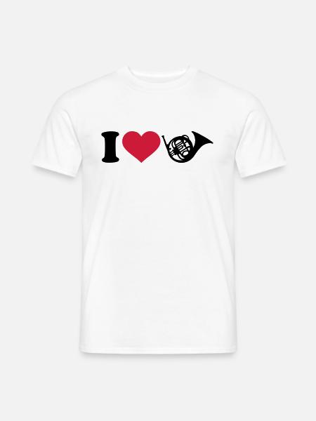 Waldhorn - Männer T-Shirt - Weiß