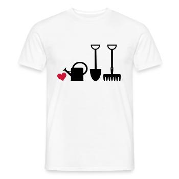 Gärtnerherz2 - Men's T-Shirt - white - Front - AI Model Male 178 dark (178cm)