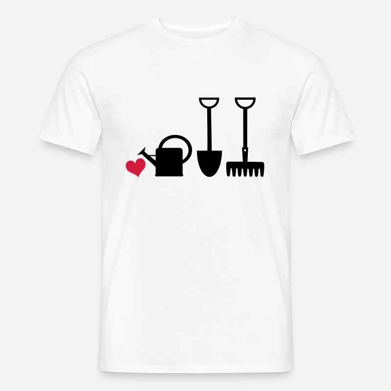 Gärtnerherz2 - T-shirt homme - blanc