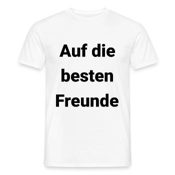 Freunde Freund Männer - Männer T-Shirt - Weiß - Vorne - AI Model Male 178 dark (178cm)