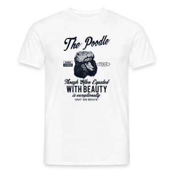 caniche - T-shirt homme - blanc - Devant - AI Model Male 178 dark (178cm)