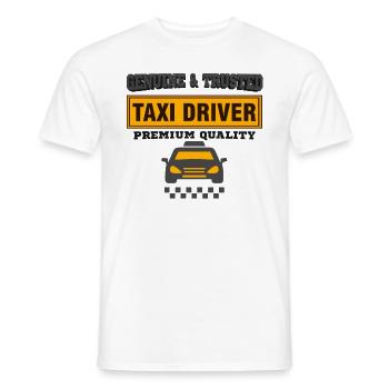 Idée de cadeau de profession de chauffeur de taxi - T-shirt homme - blanc - Devant - AI Model Male 178 dark (178cm)