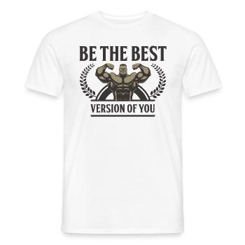 Bodybuilder Body Building Strength Training Gift - Men's T-Shirt - white - Front - AI Model Male 178 dark (178cm)