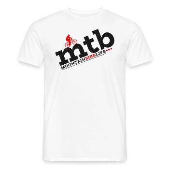Mountain Bike Biker MTB Bike Gift - Men's T-Shirt - white - Front - AI Model Male 178 dark (178cm)