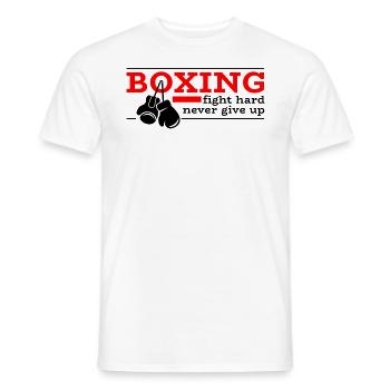 Boxer Boxing Boxen Boxsport Kampfsport Geschenk - Männer T-Shirt - Weiß - Vorne - AI Model Male 178 dark (178cm)