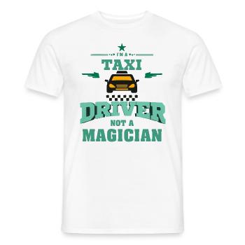 Taxi Driver Taxi Driver Gift Idea - Men's T-Shirt - white - Front - AI Model Male 178 dark (178cm)