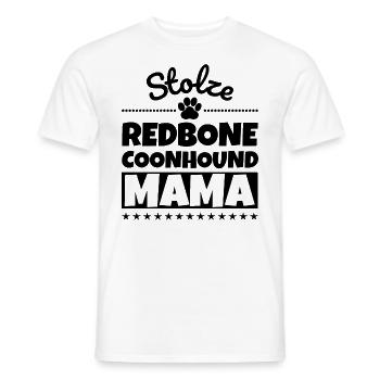 Stolze Redbone Coonhound Mama - Männer T-Shirt - Weiß - Vorne - AI Model Male 178 dark (178cm)