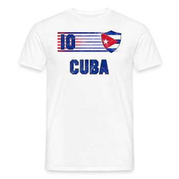 Kuba Fußball Mannschaft - Männer T-Shirt - Weiß - Vorne - AI Model Male 178 dark (178cm)