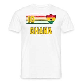 Équipe du Ghana de football - T-shirt homme - blanc - Devant - AI Model Male 178 dark (178cm)