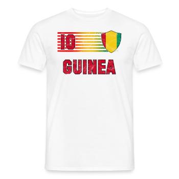 Équipe de Guinée de football - T-shirt homme - blanc - Devant - AI Model Male 178 dark (178cm)