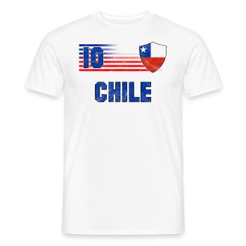 Chile Fußball Mannschaft - Männer T-Shirt - Weiß - Vorne - AI Model Male 178 dark (178cm)