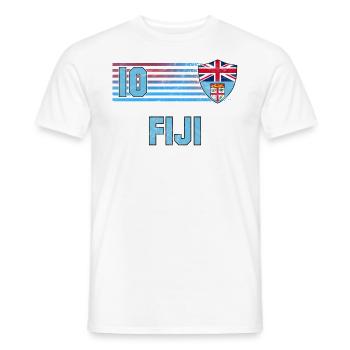 Fiji Football Team - Men's T-Shirt - white - Front - AI Model Male 178 dark (178cm)