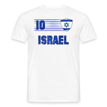 Israel Football Team - Men's T-Shirt - white - Front - AI Model Male 178 dark (178cm)