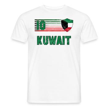 Kuwait Fußball Mannschaft - Männer T-Shirt - Weiß - Vorne - AI Model Male 178 dark (178cm)