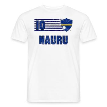 Nauru Fußball Mannschaft - Männer T-Shirt - Weiß - Vorne - AI Model Male 178 dark (178cm)