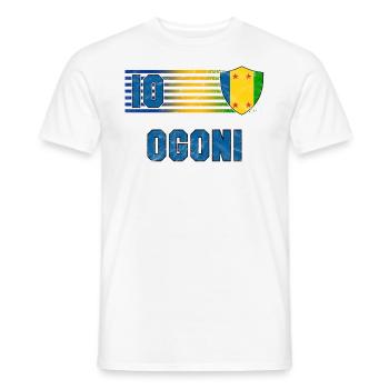 Équipe de football Ogoni - T-shirt homme - blanc - Devant - AI Model Male 178 dark (178cm)