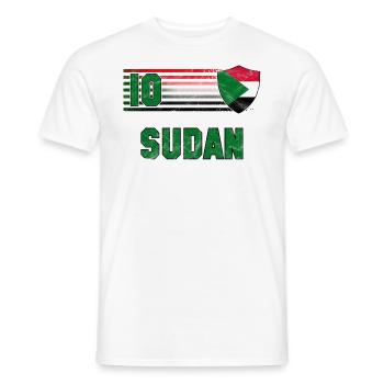 Sudan Football Team - Men's T-Shirt - white - Front - AI Model Male 178 dark (178cm)
