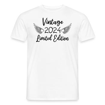 Anniversaire 2024 né en 2024 meilleure année 2024 - T-shirt homme - blanc - Devant - AI Model Male 178 dark (178cm)