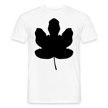 Figuier feuille Adam et Eve feuille arbre cadeau - T-shirt homme - blanc - Devant - AI Model Male 178 dark (178cm)