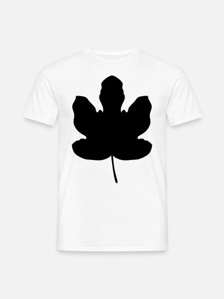 Feigenblatt Adam und Eva Blatt Baum Geschenk - Männer T-Shirt - Weiß