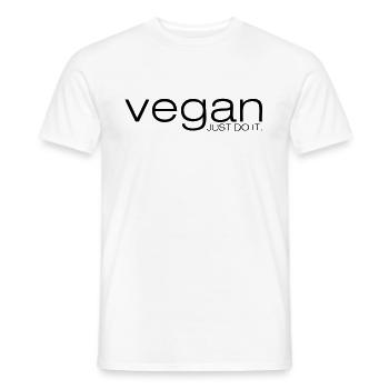 Vegan just do it - Männer T-Shirt - Weiß - Vorne - AI Model Male 178 dark (178cm)