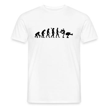 Evolution Figure skating - Men's T-Shirt - white - Front - AI Model Male 178 dark (178cm)