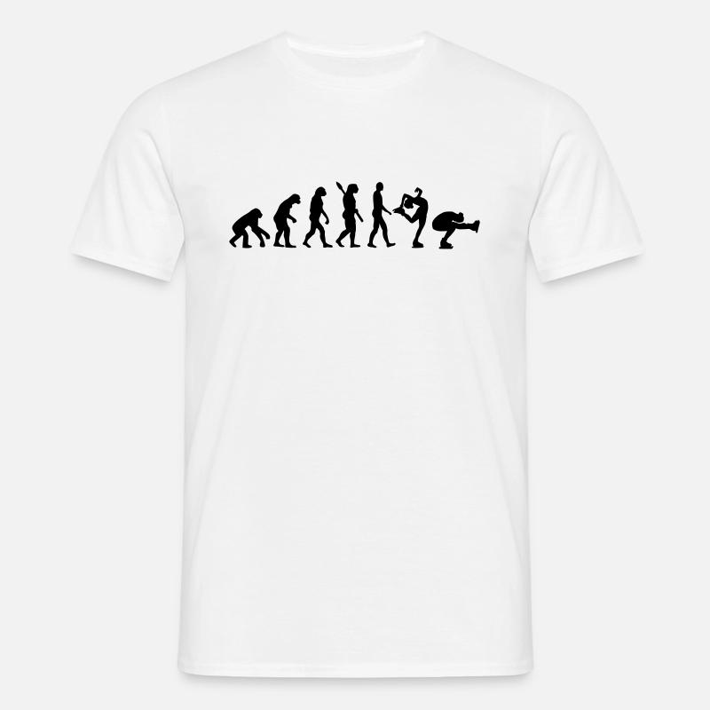 Evolution Eiskunstlauf - Männer T-Shirt - Weiß