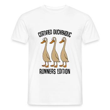 Ducks ducks duck breeding duck keeper duck - Men's T-Shirt - white - Front - AI Model Male 178 dark (178cm)