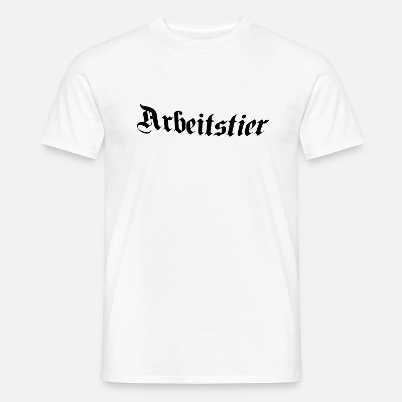 Arbeitstier - Männer T-Shirt - Weiß
