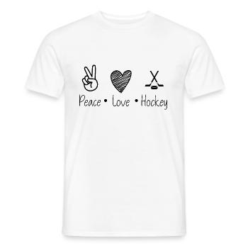 ice hockey - Men's T-Shirt - white - Front - AI Model Male 178 dark (178cm)