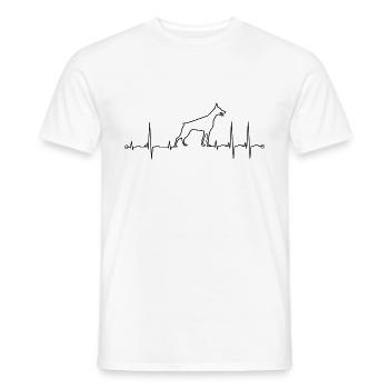 ekg dobermann - Men's T-Shirt - white - Front - AI Model Male 178 dark (178cm)
