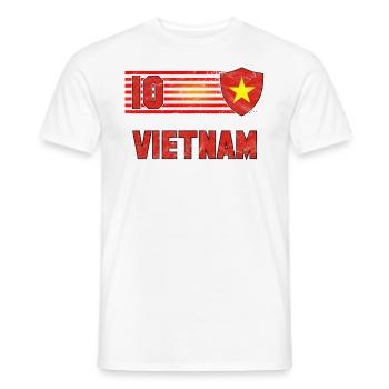 Équipe du Vietnam de football - T-shirt homme - blanc - Devant - AI Model Male 178 dark (178cm)