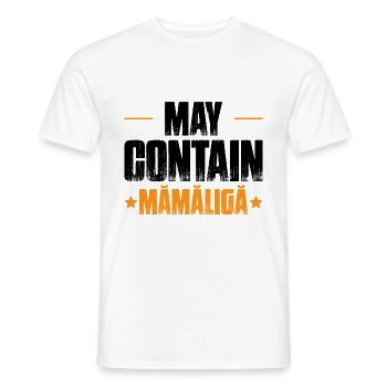 Peut contenir Mamaliga - T-shirt homme - blanc - Devant - AI Model Male 178 dark (178cm)