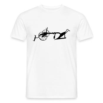 alter Pflug_va1 - Männer T-Shirt - Weiß - Vorne - AI Model Male 178 dark (178cm)