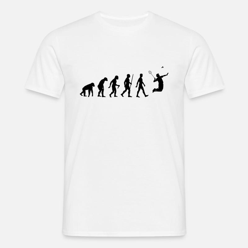 Badminton Evolution Featherball - Men's T-Shirt - white