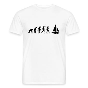 Voile Évolution voilier voile - T-shirt homme - blanc - Devant - AI Model Male 178 dark (178cm)