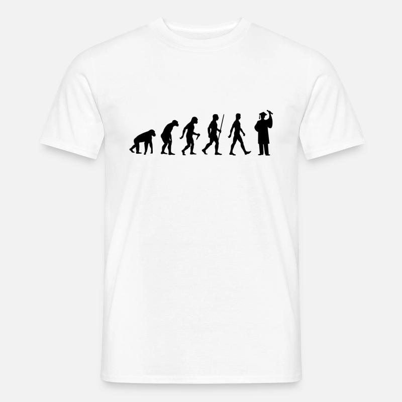 Student Evolution Students Graduation - Men's T-Shirt - white