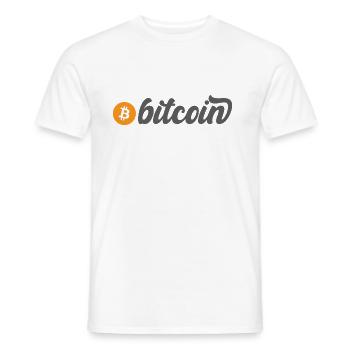 Bitcoin - T-shirt homme - blanc - Devant - AI Model Male 178 dark (178cm)