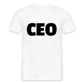 PDG Chef Boss - T-shirt homme - blanc - Devant - AI Model Male 178 dark (178cm)