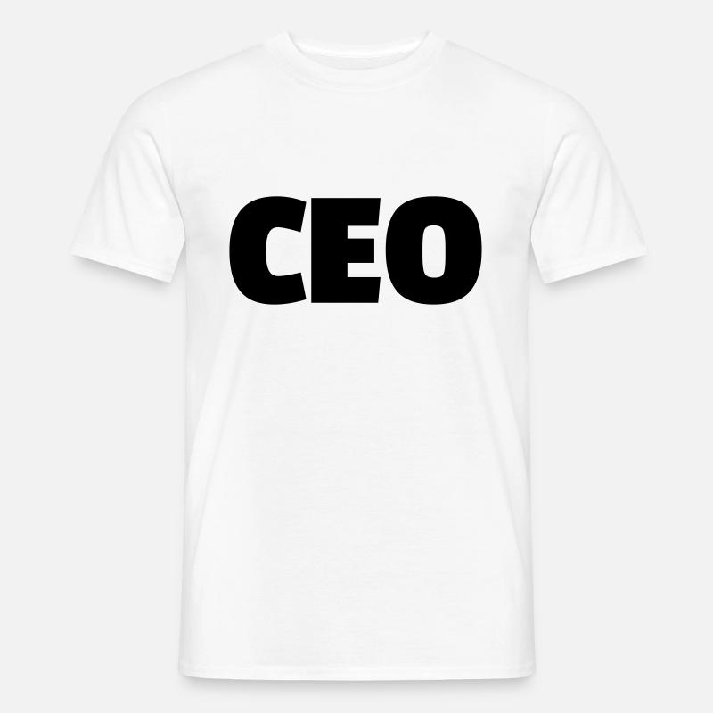 CEO Chef Boss - Männer T-Shirt - Weiß