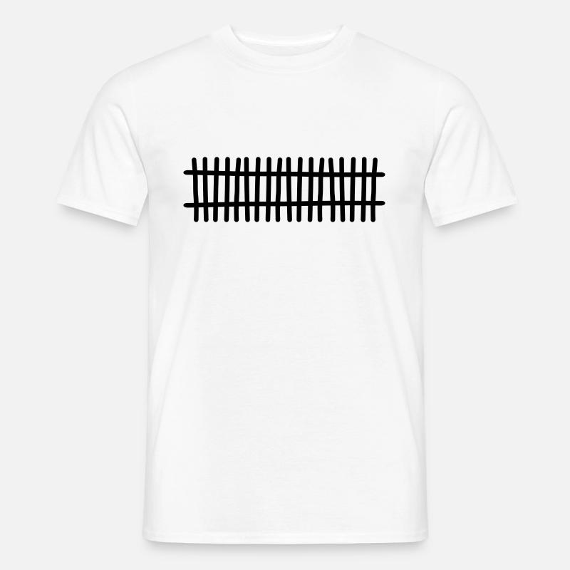 Zaun - Männer T-Shirt - Weiß