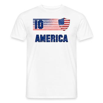 USA Soccer Team - Men's T-Shirt - white - Front - AI Model Male 178 dark (178cm)