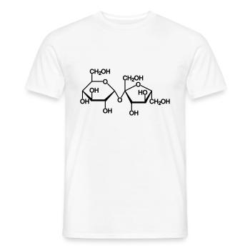 sucrose sugar - Men's T-Shirt - white - Front - AI Model Male 178 dark (178cm)
