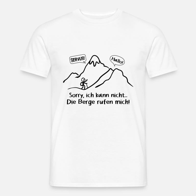 Die Berge rufen... - Männer T-Shirt - Weiß