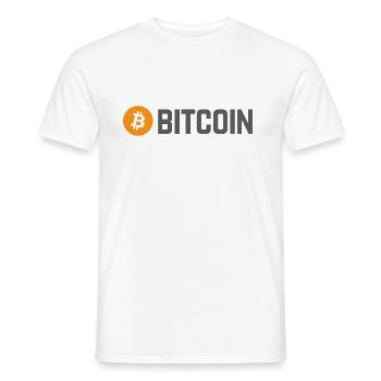 Bitcoin - T-shirt homme - blanc - Devant - AI Model Male 178 dark (178cm)