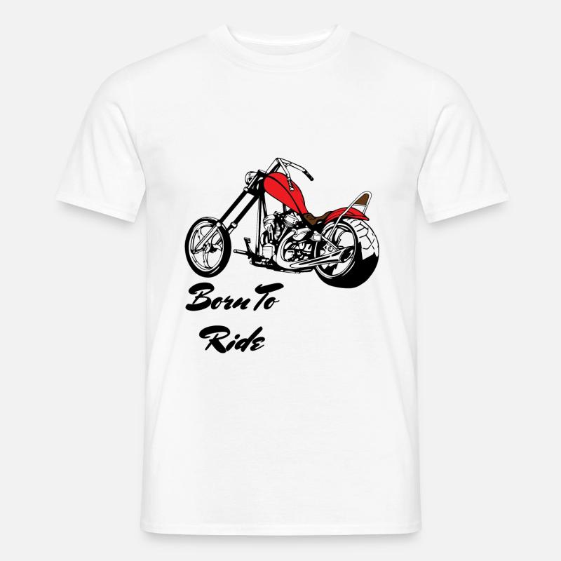 Motorrad Chopper Geschenk Geschenkidee - Männer T-Shirt - Weiß