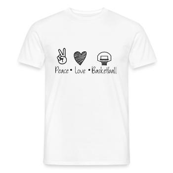 basketball - Men's T-Shirt - white - Front - AI Model Male 178 dark (178cm)